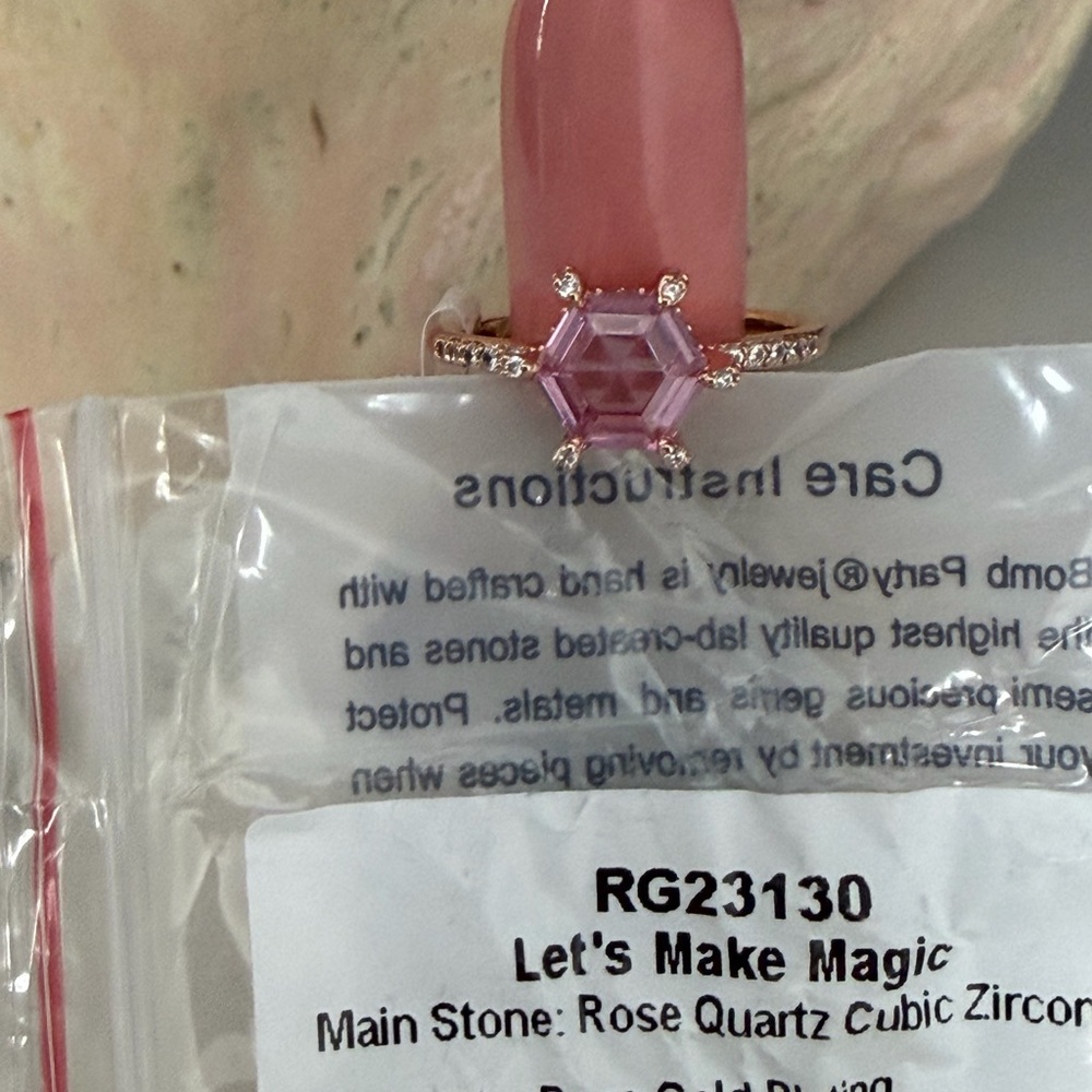 Rose Quartz Ring BP OG, RG23130